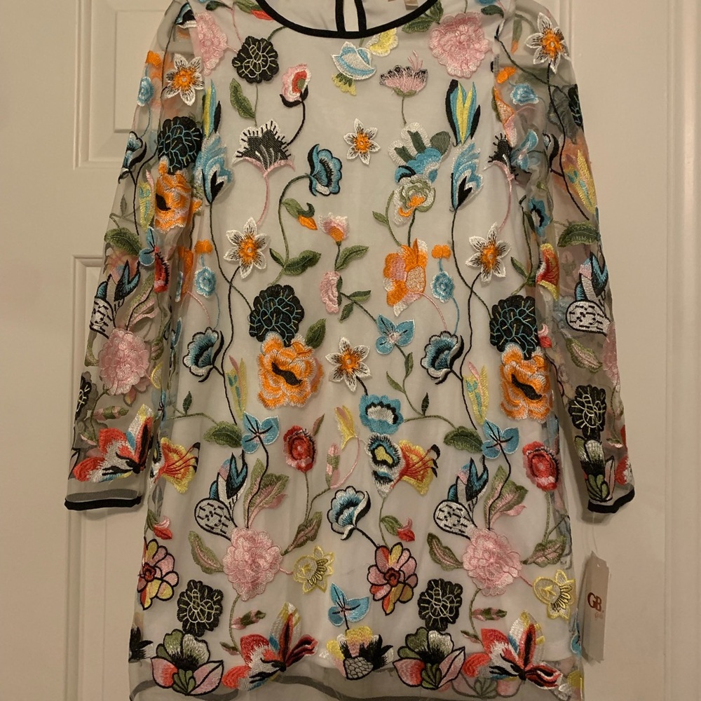 Girls dress with flower print